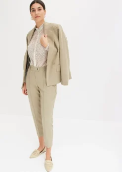 bonprix bonprix Pantalón con cintura cómoda Caqui nuevo Outlet