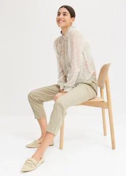 bonprix bonprix Pantalón con cintura cómoda Caqui nuevo Outlet