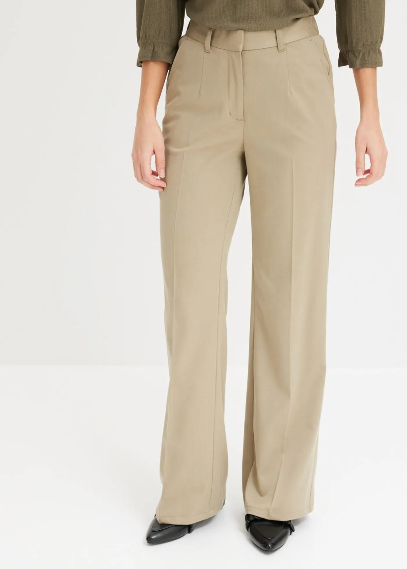 bonprix bonprix Pantalón con cintura cómoda Caqui nuevo Hot