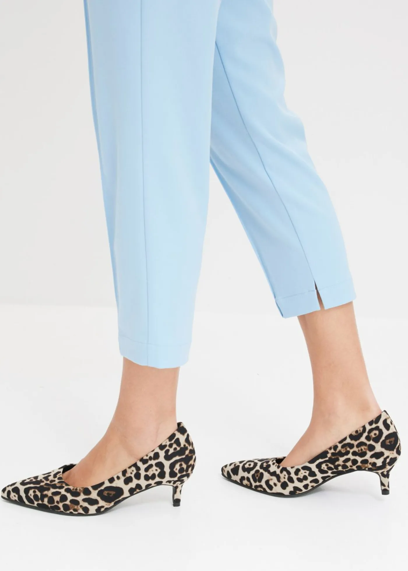 bonprix bonprix Pantalón con cintura cómoda Azul claro Sale