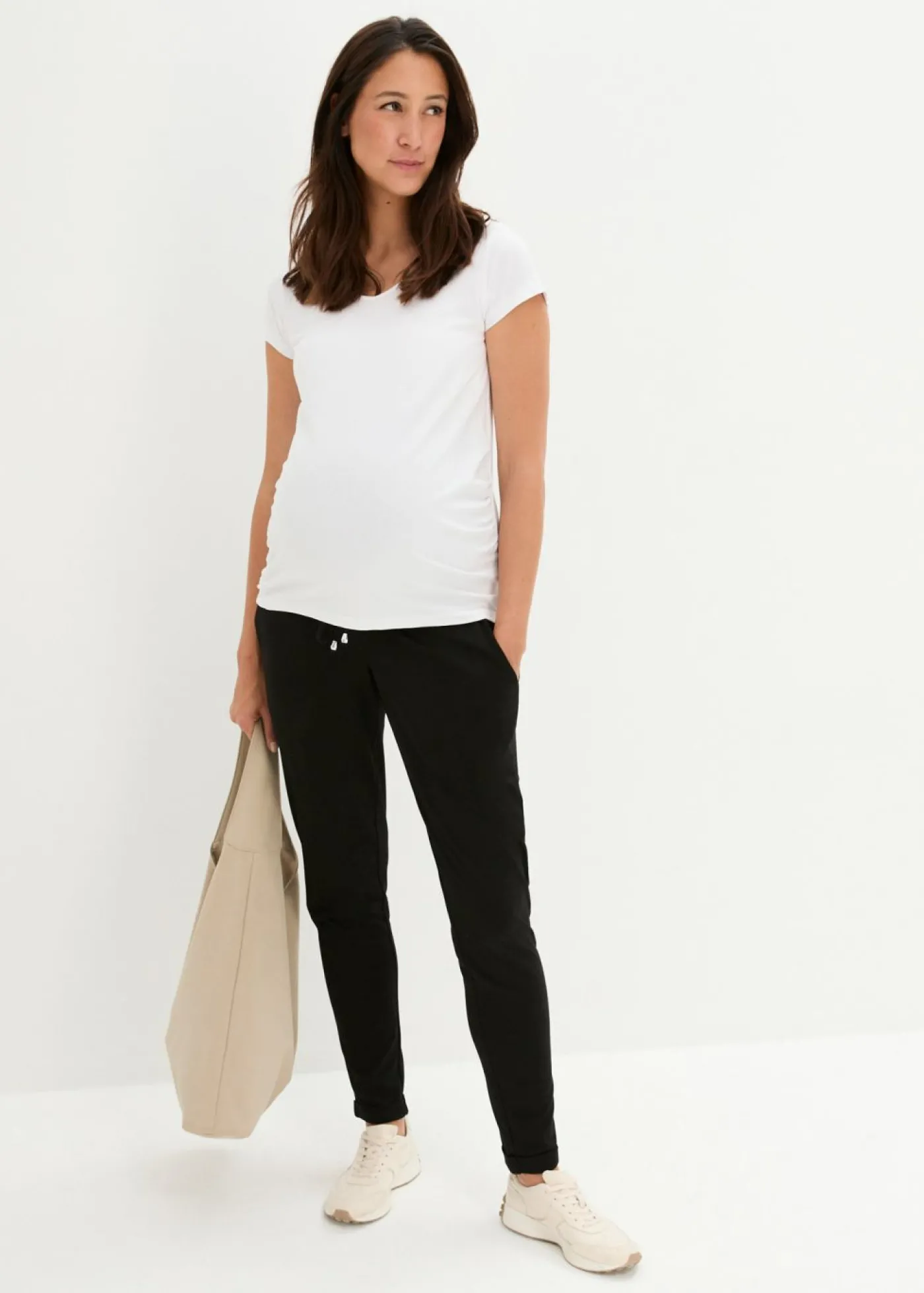 bonprix bonprix Pantalón con cintura elástica Negro Discount