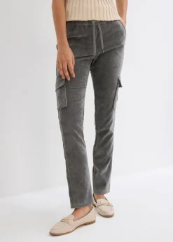 bonprix bonprix Pantalón con cinturilla elástica Gris ahumado Online