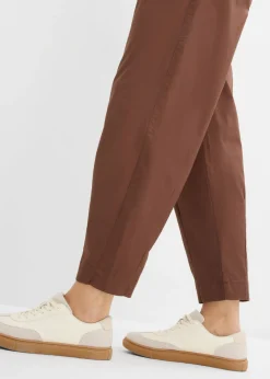 bonprix bonprix Pantalón con corte barrel y cintura cómoda marrón Online
