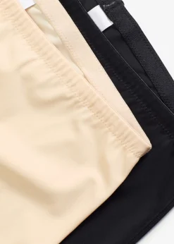 bonprix bonprix Pantalón con efecto moldeador medio (2 unidades) Negro-beige arena Discount