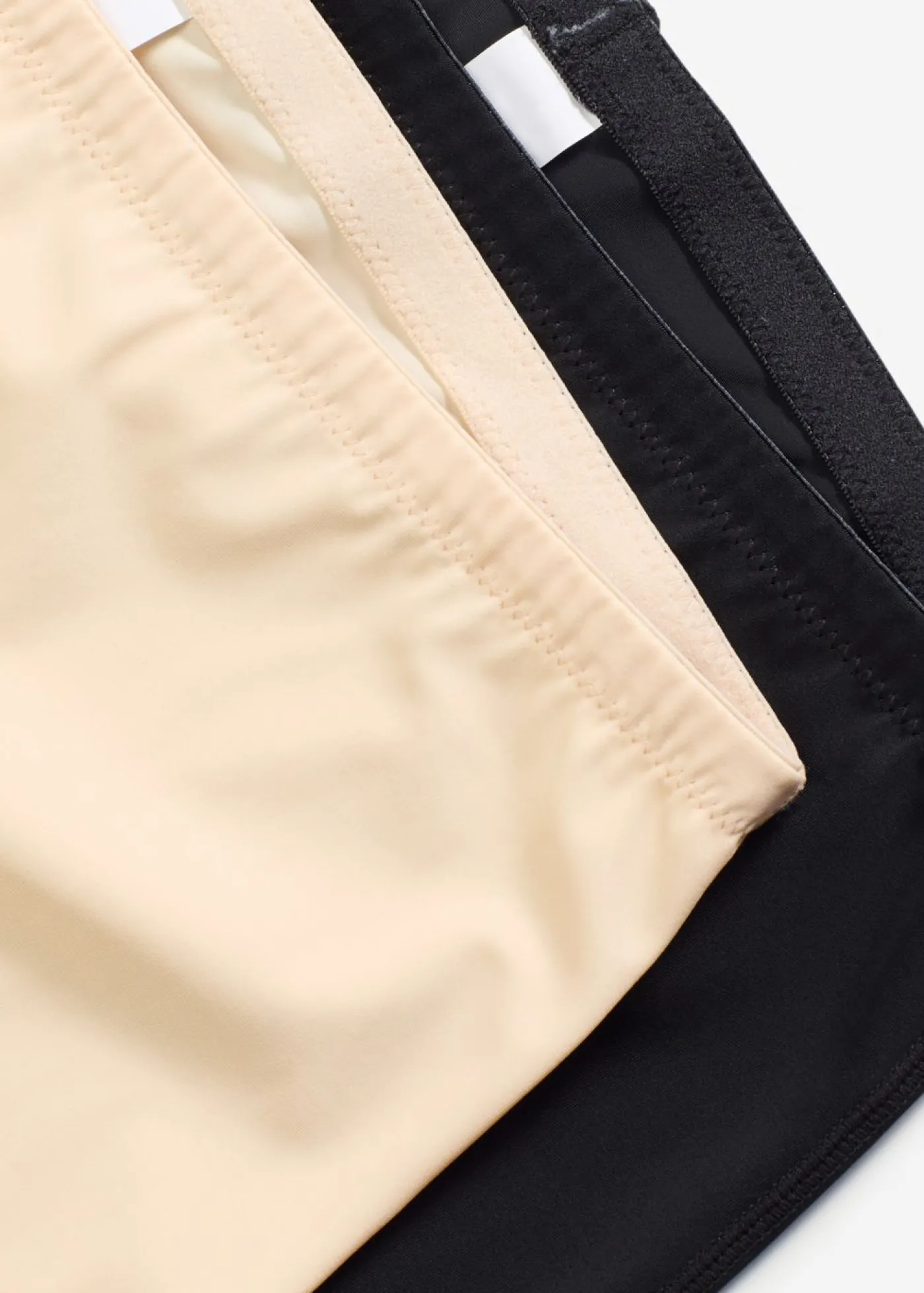 bonprix bonprix Pantalón con efecto moldeador medio (2 unidades) Negro-beige arena Discount