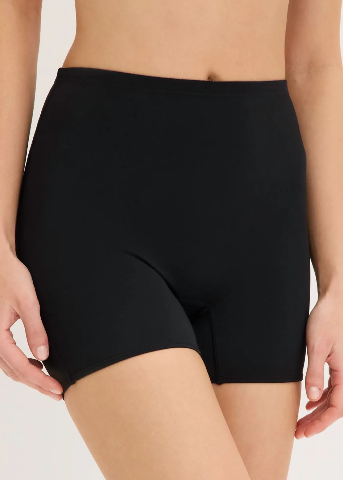 bonprix bonprix Pantalón con efecto moldeador medio (2 unidades) Negro-beige arena Discount