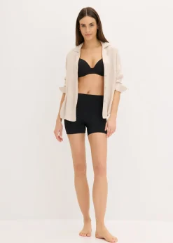 bonprix bonprix Pantalón con efecto moldeador medio (2 unidades) Negro-beige arena Discount