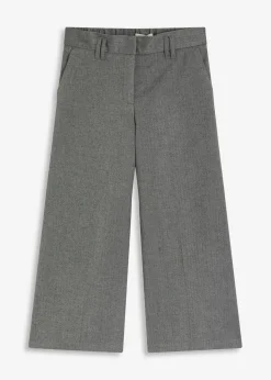 bonprix bonprix Pantalón con espiga en aspecto de lana Gris jaspeado New