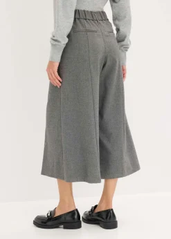 bonprix bonprix Pantalón con espiga en aspecto de lana Gris jaspeado New