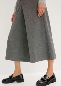 bonprix bonprix Pantalón con espiga en aspecto de lana Gris jaspeado New