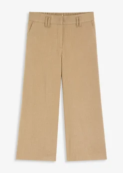 bonprix bonprix Pantalón con espiga en aspecto de lana marrón nuez jaspeado New