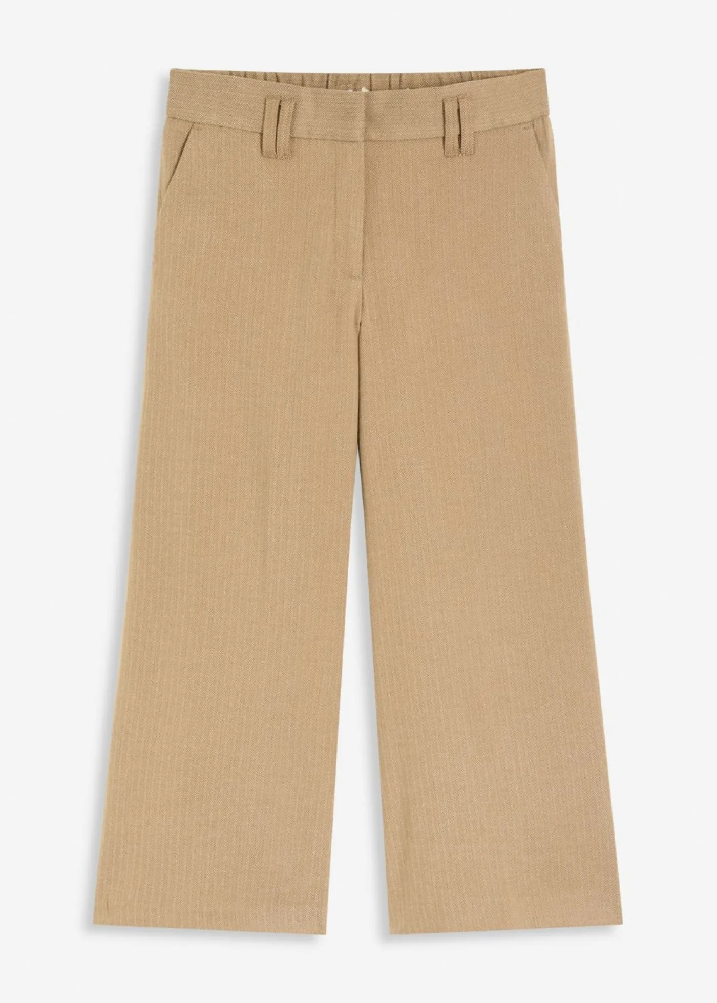 bonprix bonprix Pantalón con espiga en aspecto de lana marrón nuez jaspeado New