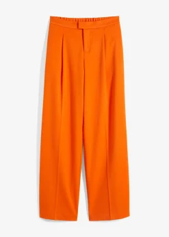 bonprix bonprix Pantalón con pinzas y cinturilla cómoda Naranja cálido Outlet