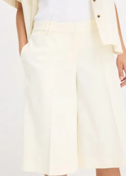 bonprix bonprix Pantalón corto ajustado Blanco-crema Outlet
