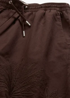 bonprix bonprix Pantalón corto con contenido de seda Marrón oscuro Clearance