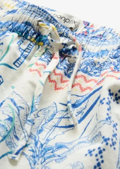 bonprix bonprix Pantalón corto con contenido de seda Azul ártico