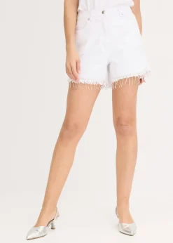 bonprix bonprix Pantalón corto con detalle de cadena Blanco Best