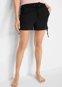 bonprix bonprix Pantalón corto con fruncido Negro Discount