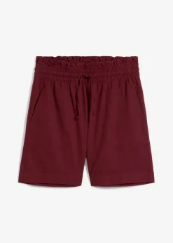 bonprix bonprix Pantalón corto con lino rojo avellana Online