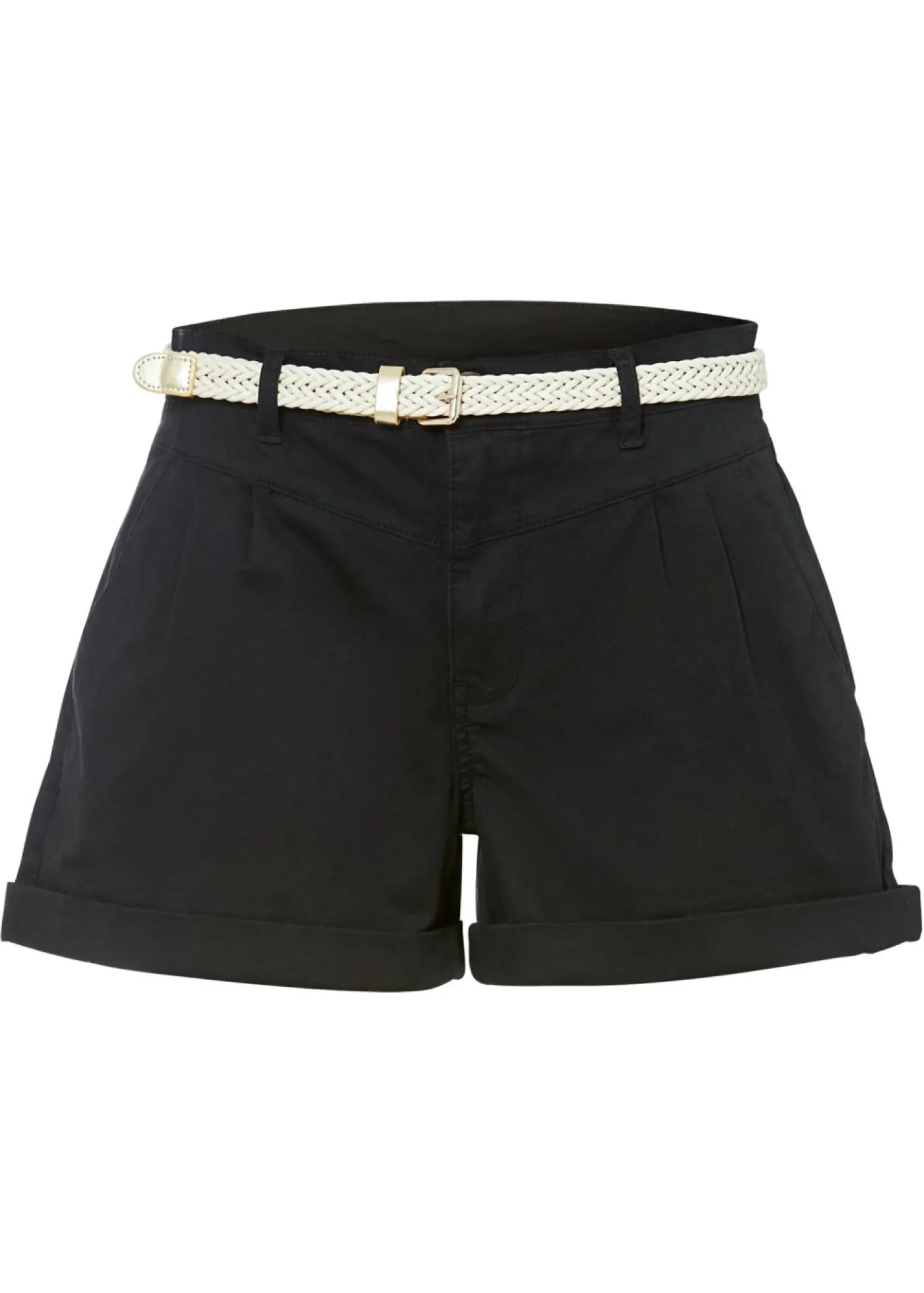 bonprix bonprix Pantalón corto de algodón Negro Discount