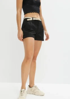 bonprix bonprix Pantalón corto de algodón Negro Discount