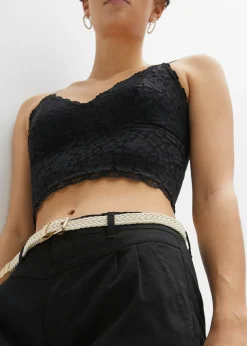 bonprix bonprix Pantalón corto de algodón Negro Discount