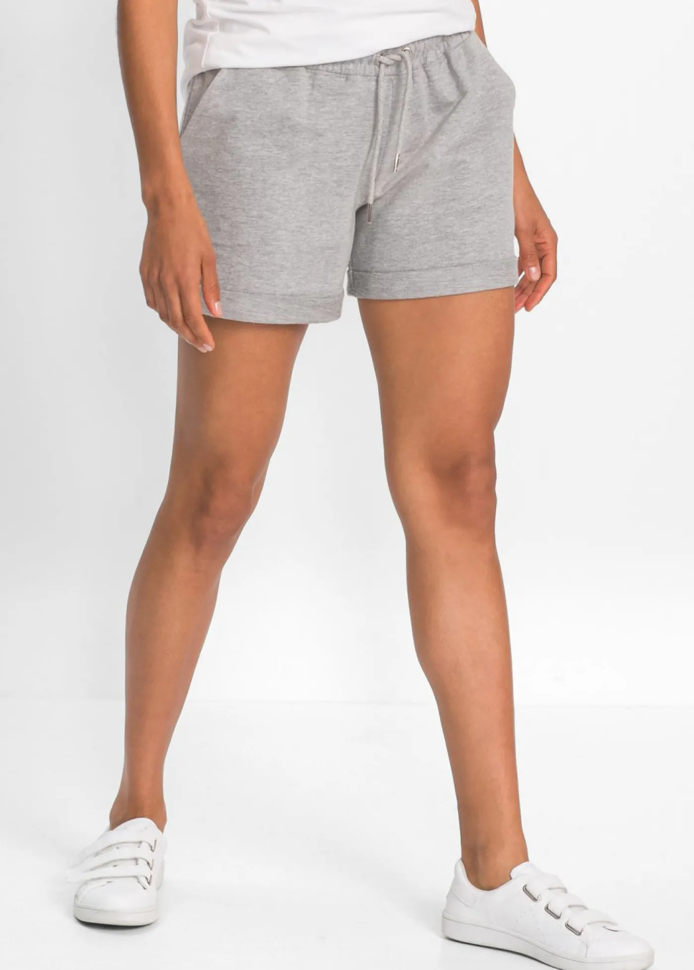 bonprix bonprix Pantalón corto de chándal Gris claro moteado