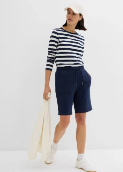 bonprix bonprix Pantalón corto de chándal con bolsillos Azul marino New