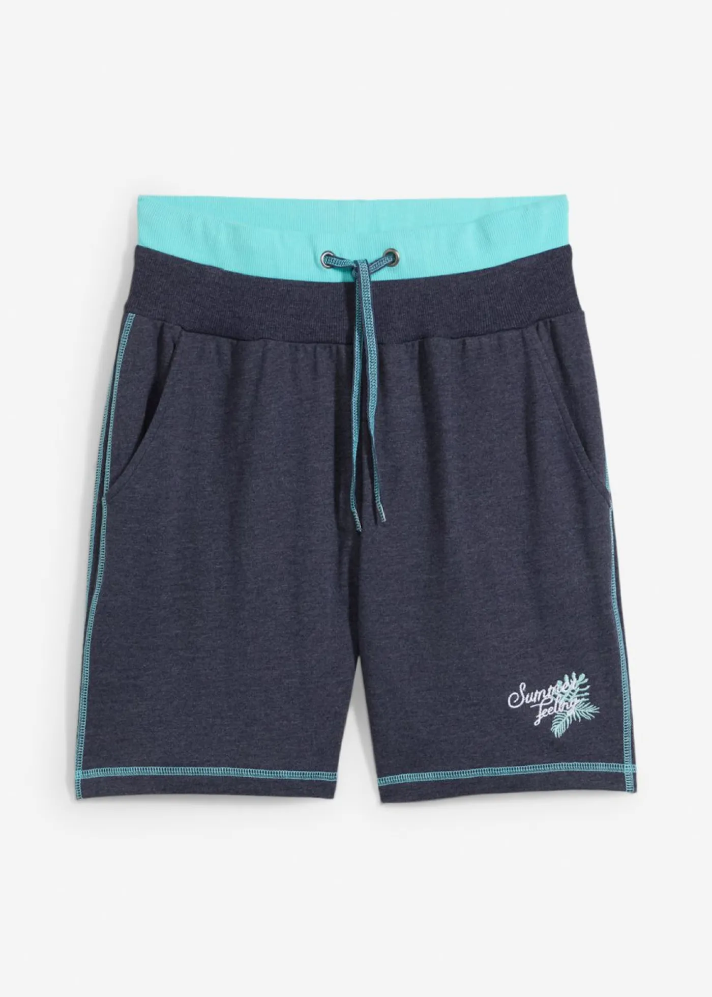 bonprix bonprix Pantalón corto de chándal de mezcla de algodón Azul oxford Online