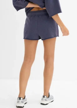 bonprix bonprix Pantalón corto de chándal de mezcla de algodón suave Azul almirante Clearance