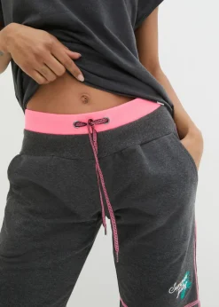 bonprix bonprix Pantalón corto de chándal de mezcla de algodón Antracita jaspeado Clearance