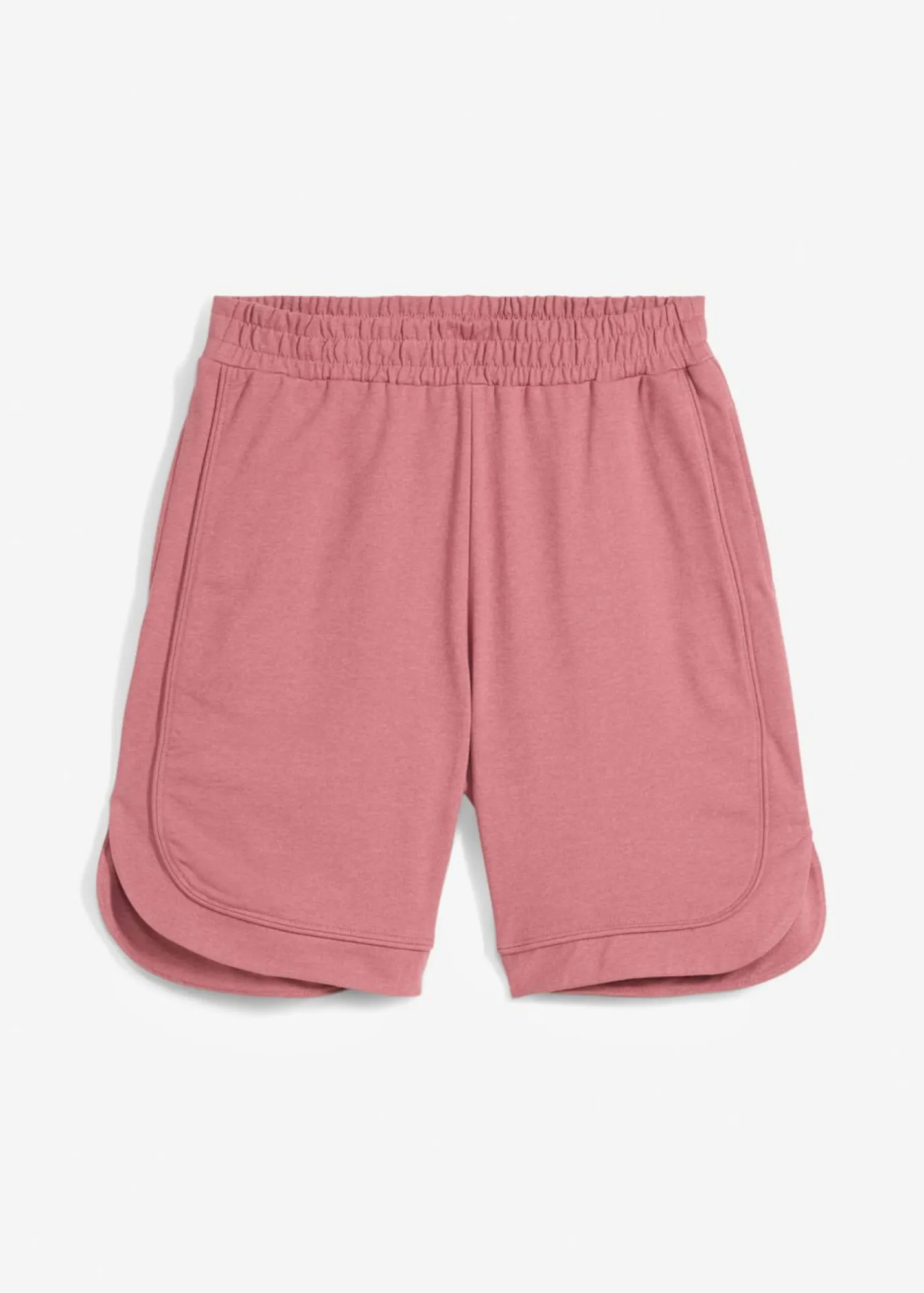 bonprix bonprix Pantalón corto de chándal de mezcla de algodón con corte ancho baya suave jaspeado Outlet