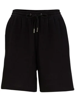 bonprix bonprix Pantalón corto de muselina Negro Hot