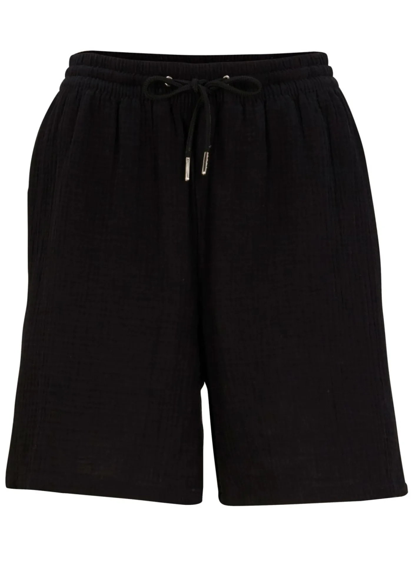 bonprix bonprix Pantalón corto de muselina Negro Hot