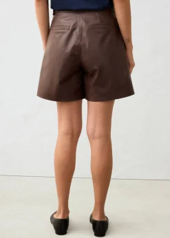 bonprix bonprix Pantalón corto de napa de cordero Marrón tierra Best