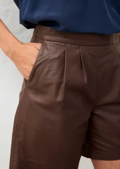 bonprix bonprix Pantalón corto de napa de cordero Marrón tierra Best
