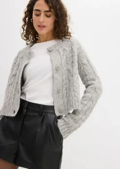 bonprix bonprix Pantalón corto de piel sintética Negro Discount