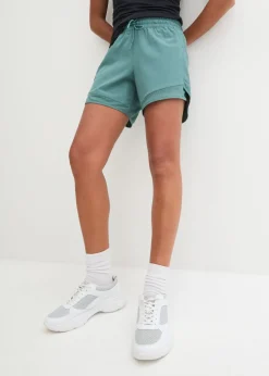 bonprix bonprix Pantalón corto funcional Verde grisáceo