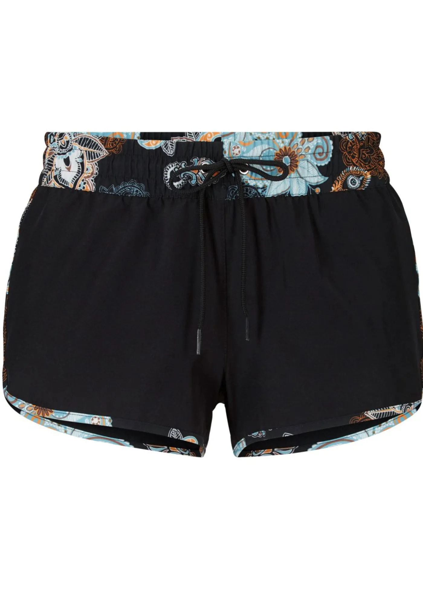 bonprix bonprix Pantalón corto playero Negro con patrón Paisley