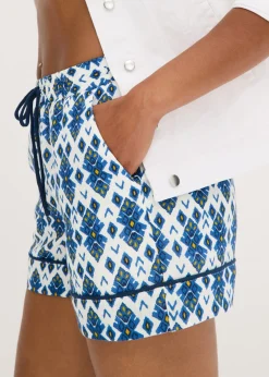 bonprix bonprix Pantalón corto sin cierre Blanco-azul Online