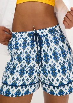 bonprix bonprix Pantalón corto sin cierre Blanco-azul Online