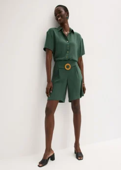 bonprix bonprix Pantalón corto sin cierre verde sombra Discount