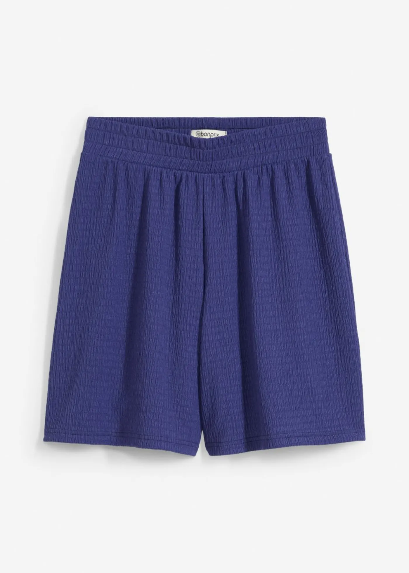 bonprix bonprix Pantalón corto sin cierre de crepé azul pacífico oscuro Online