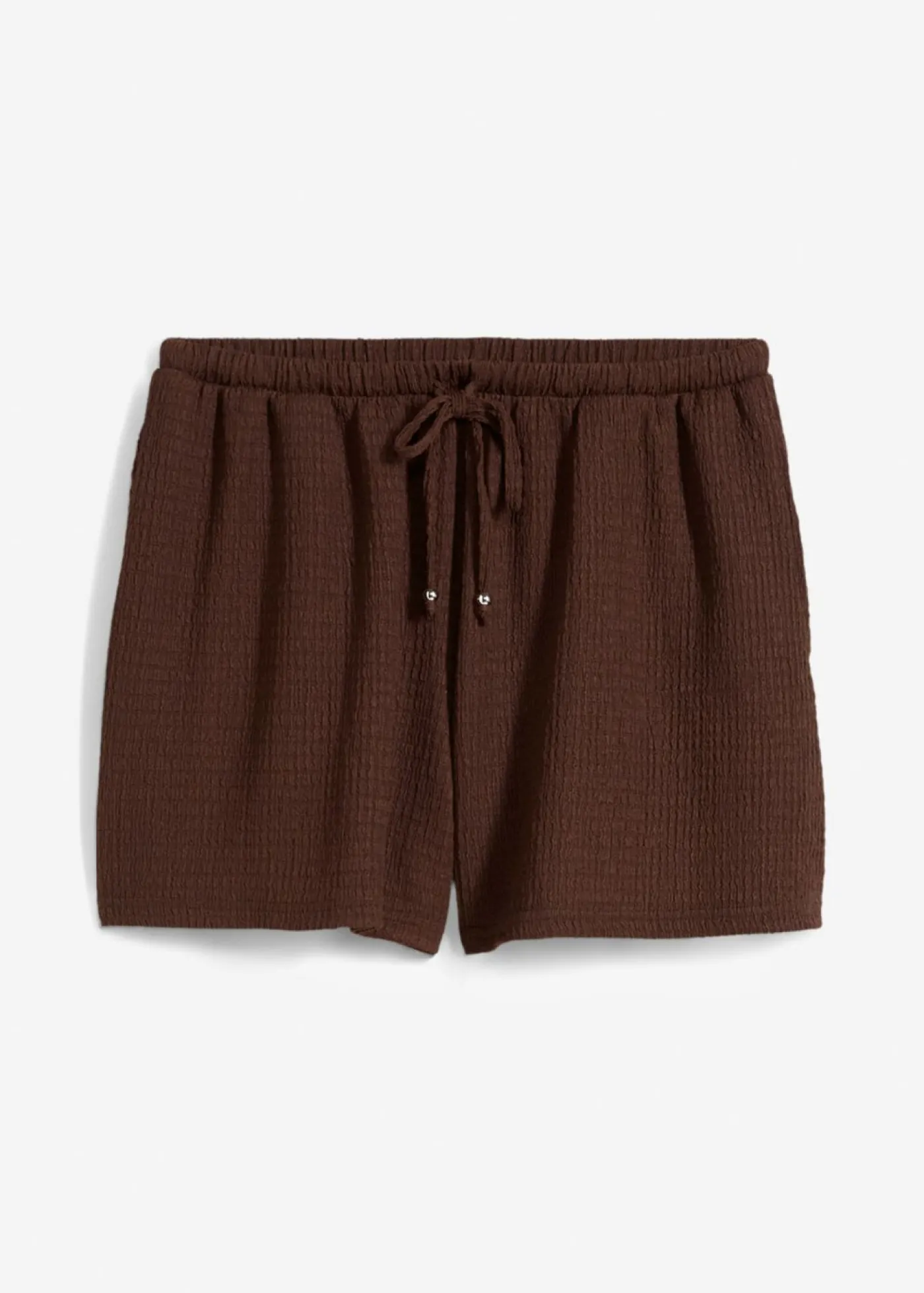 bonprix bonprix Pantalón corto sin cierre de crepé estructurado Marrón tierra Clearance