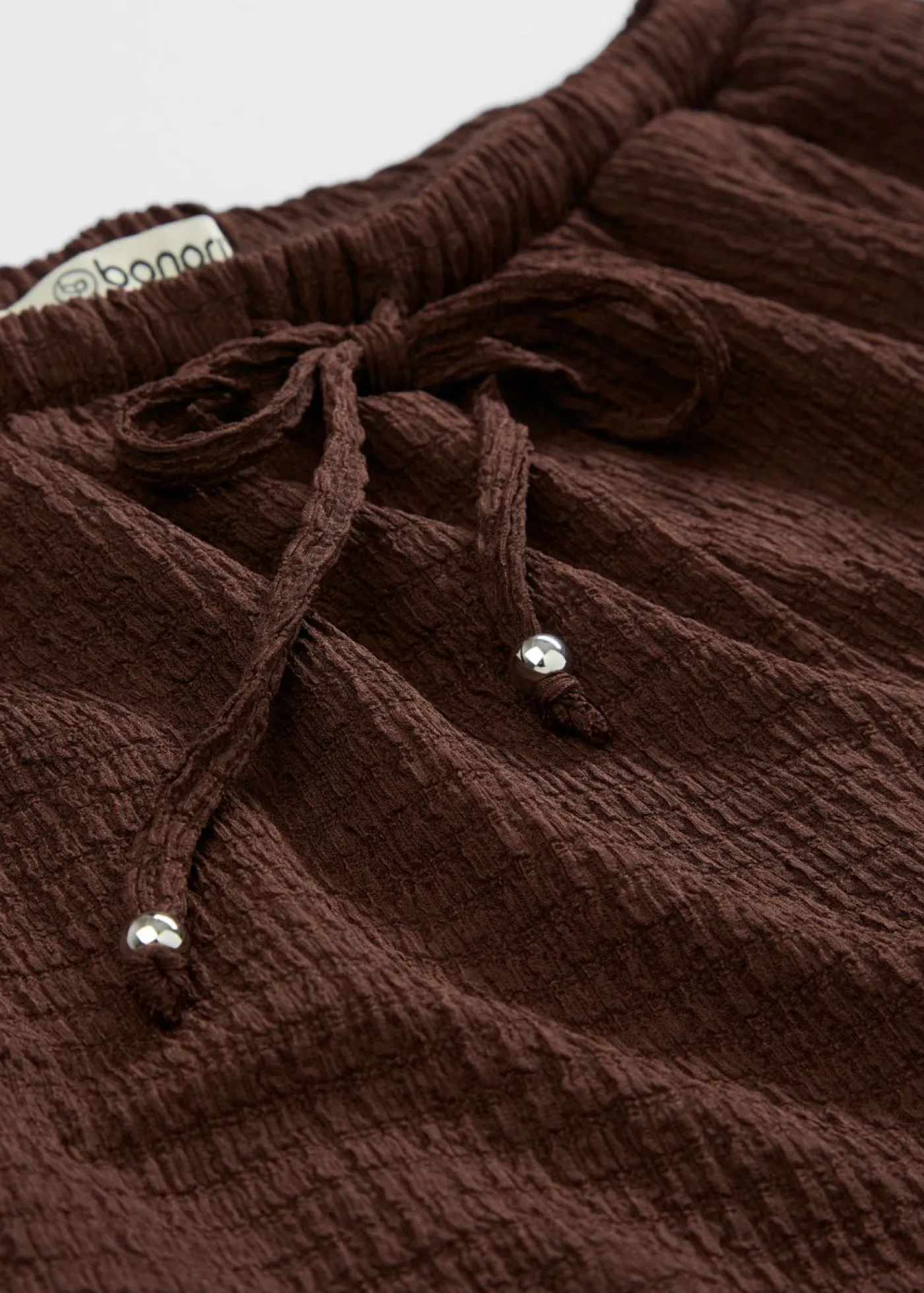 bonprix bonprix Pantalón corto sin cierre de crepé estructurado Marrón tierra Clearance