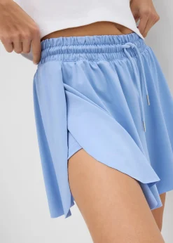 bonprix bonprix Pantalón corto sin cierre con diseño de tenis Azul perla Sale
