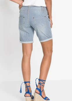 bonprix bonprix Pantalón corto vaquero Azul de rayas New