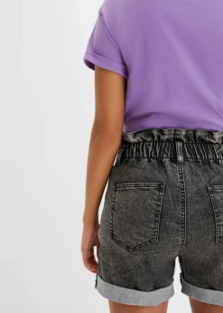 bonprix bonprix Pantalón corto vaquero paperbag denim negro Best