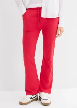 bonprix bonprix Pantalón de algodón orgánico puro con elástico Rojo Best