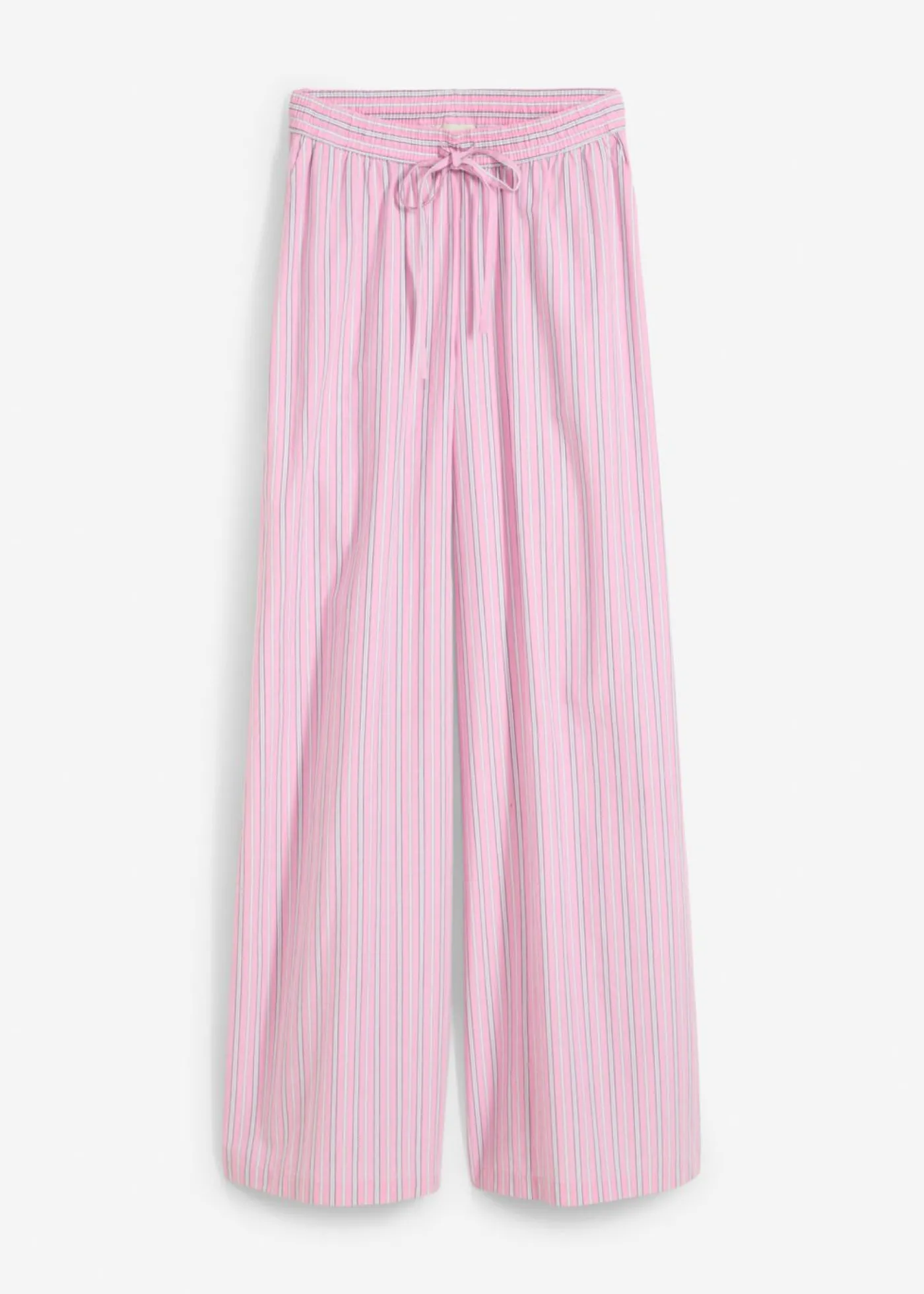 bonprix bonprix Pantalón de algodón puro rosa/blanco con rayas Sale